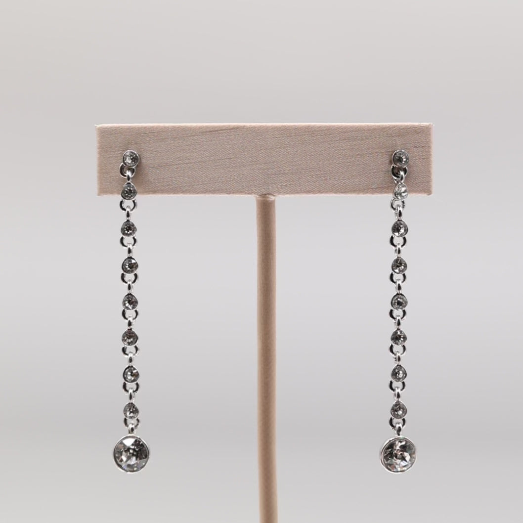 Givenchy Crystal Long Dangle Earrings