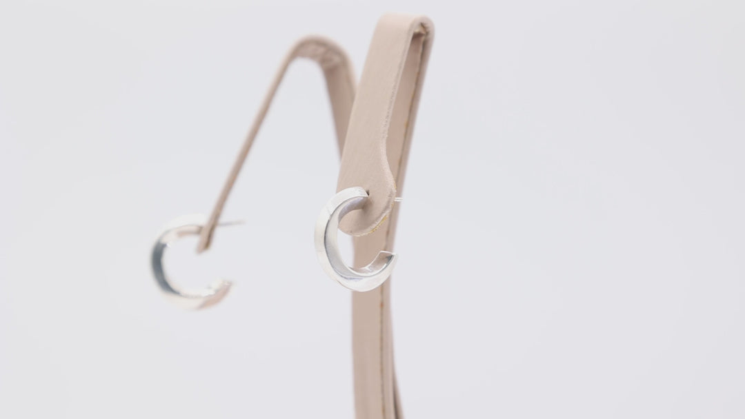 925 Sterling Silver Half Hoops