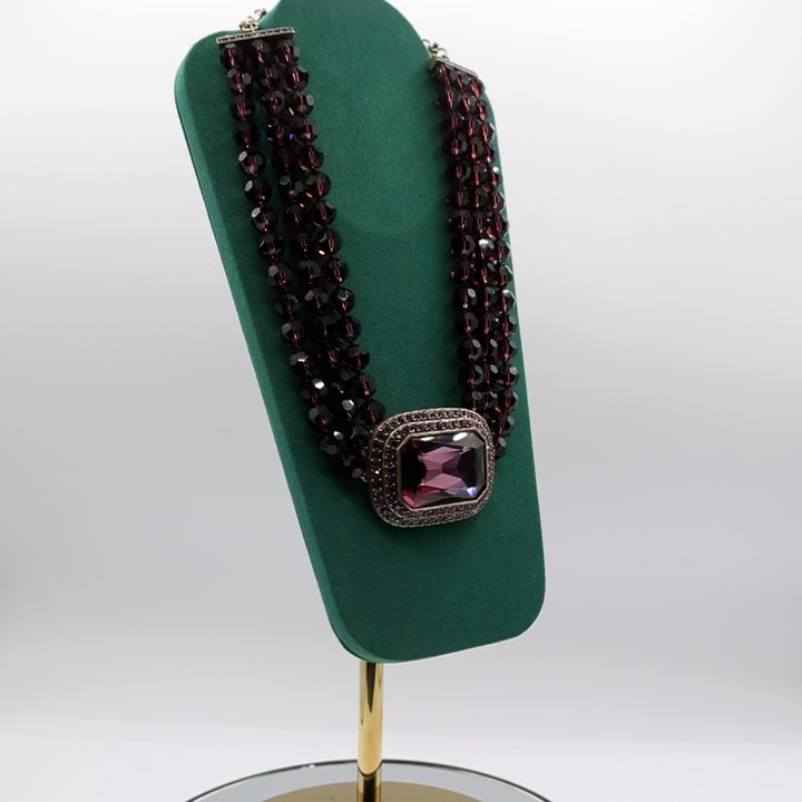 Brass Heidi Daus 3 Strand Bead "Tailored to Please" Necklace - 21 inches