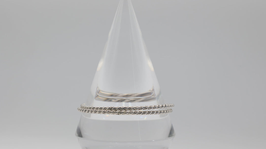 925 Sterling Silver Ippolita Bangle Bracelet Set of Two
