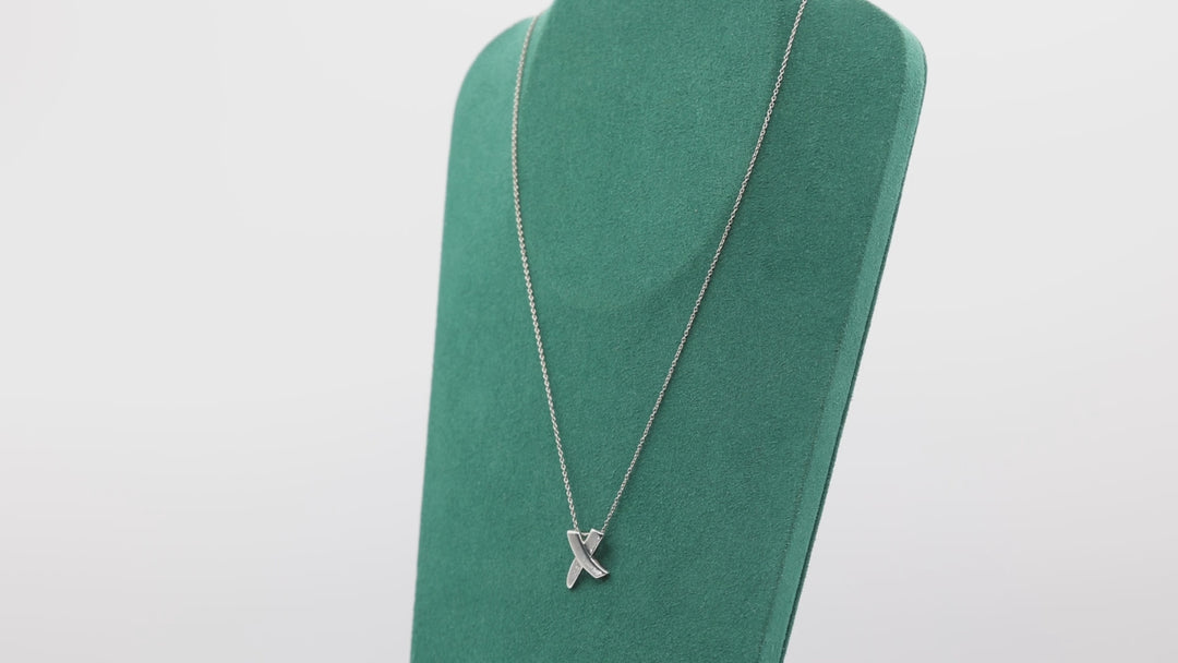 Tiffany & Co. 925Silver Paloma's Graffitti X Pendant Necklace