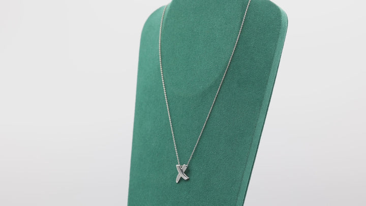 Tiffany & Co. 925Silver Paloma's Graffitti X Pendant Necklace
