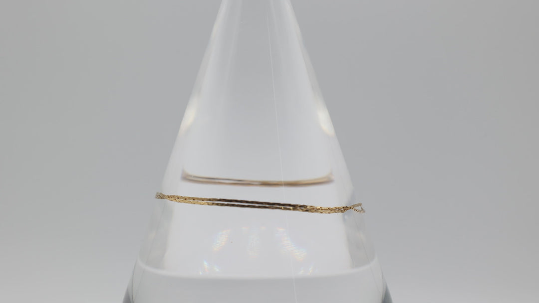 14K Yellow Gold Two Strand Bracelet 7 Inch Length For Everyday Luxury