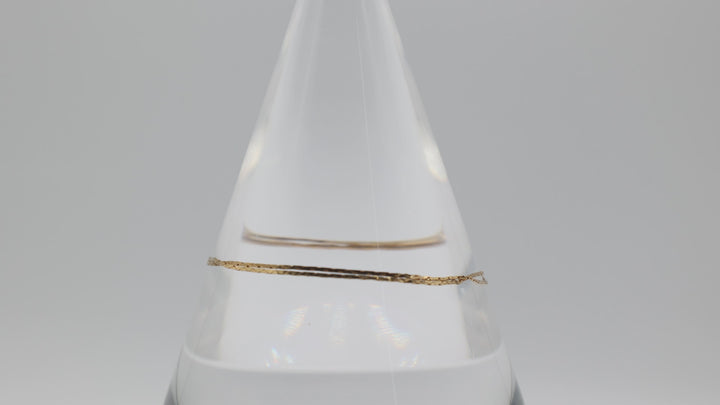 14K Yellow Gold Two Strand Bracelet 7 Inch Length For Everyday Luxury