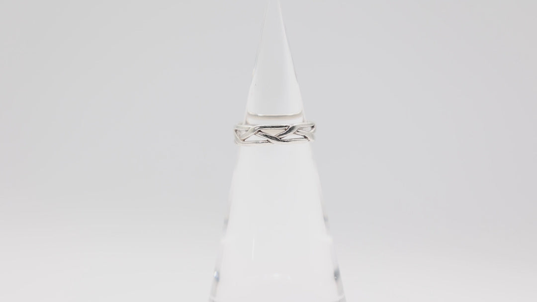 James Avery 925 Sterling Silver Braided Ring Size 9.5