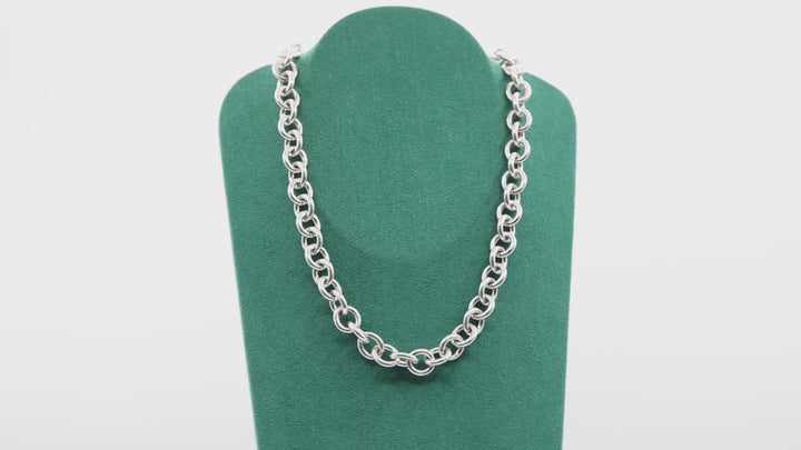 Tiffany & Co. 925 Sterling Silver Heart Tag Toggle Necklace