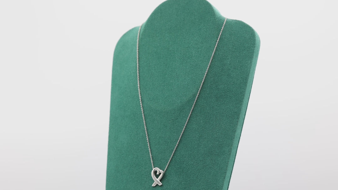 Tiffany & Co 925 Sterling Silver Paloma Picasso Heart Necklace