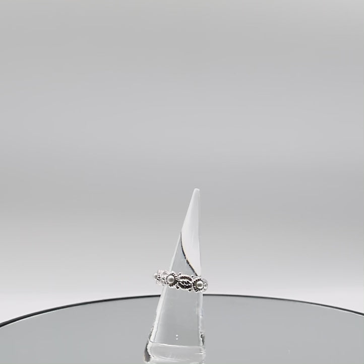 925 Sterling Silver Pearl Judith Ripka Ring Size 6.75