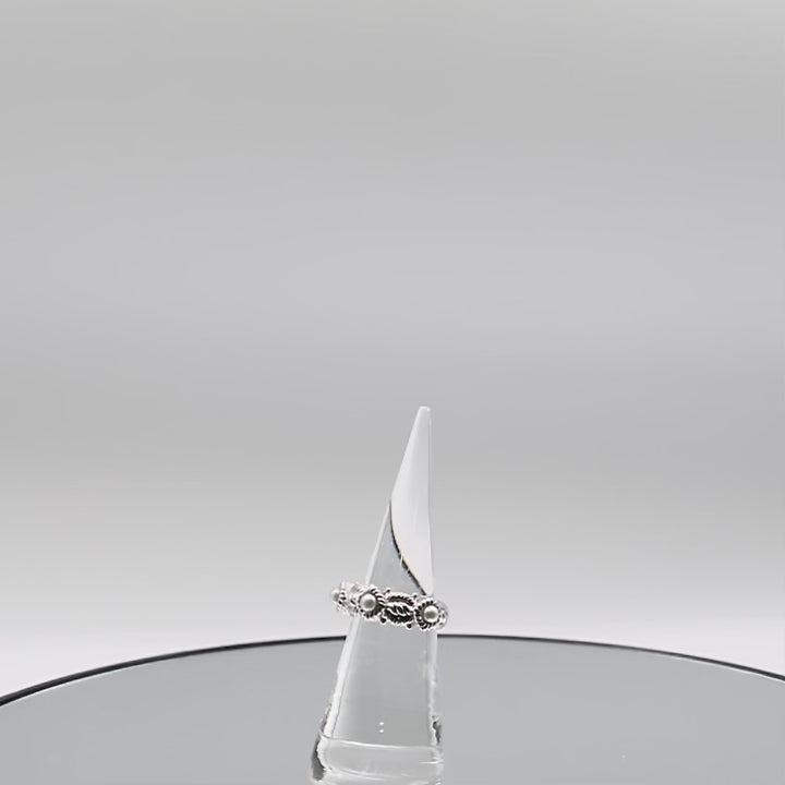 925 Sterling Silver Pearl Judith Ripka Ring Size 6.75