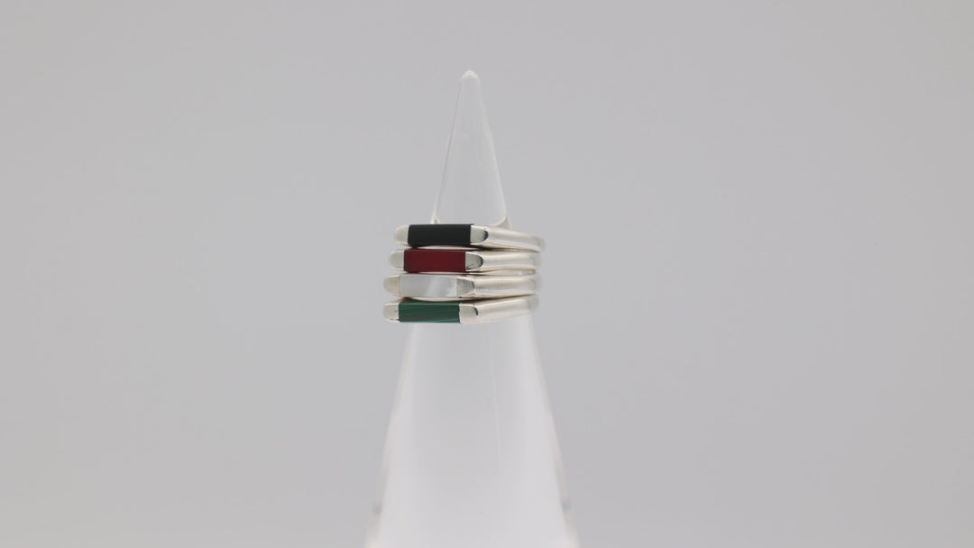 925 Sterling Silver 4 Thailand Rings Size 5.75