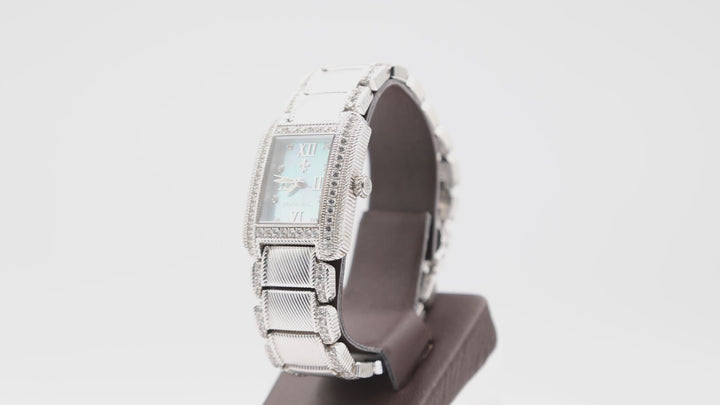 Judith Ripka Silver Tone Women's Watch W/ Cubic Zirconia