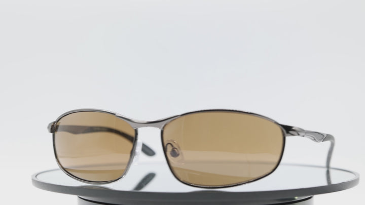Foster Grant DG1212 Brown/Black Oval Men's Sunglasses