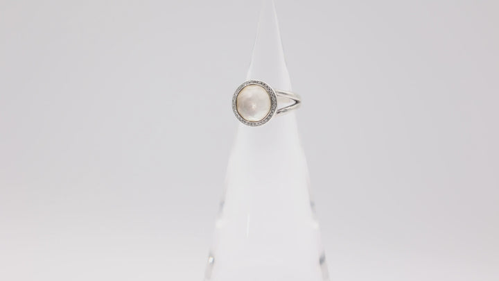 Ippolita Designer 925 Lolli Lollipop Sterling Silver, Diamond, Rock Crystal & Mother-of-Pearl Ring Size 5.5- 11mm