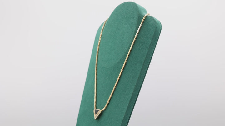 Christian Dior Goldtone Rhinestones and Black Enamel "V" Necklace