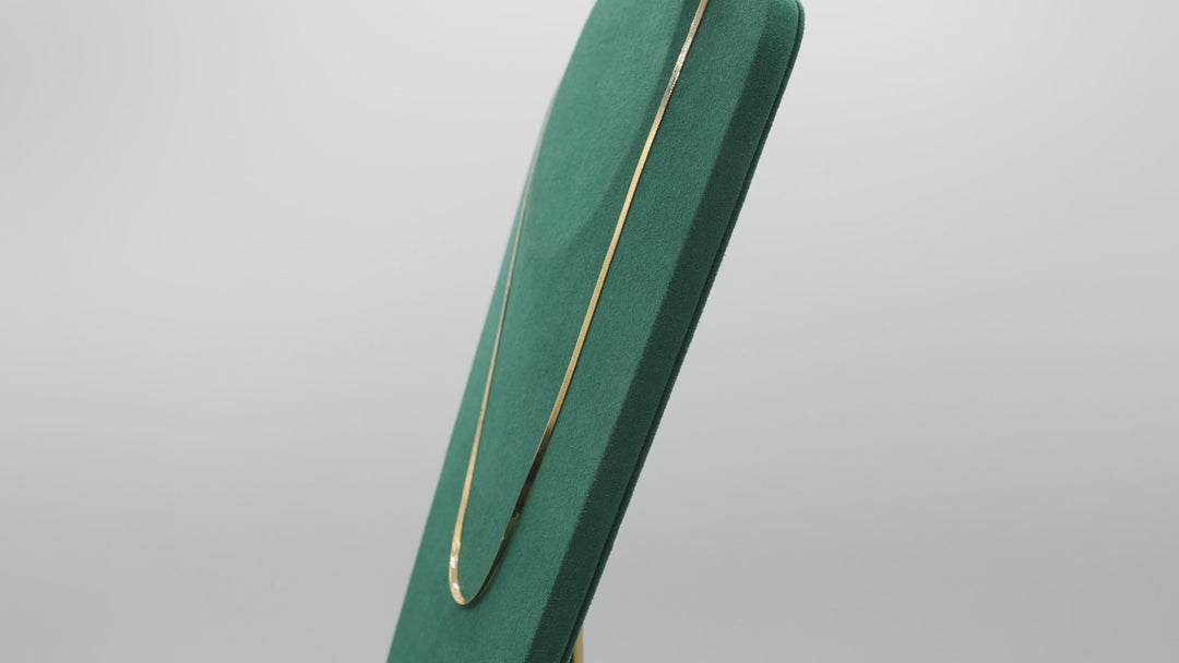14k Yellow Gold Herringbone Chain 20 Inch Necklace