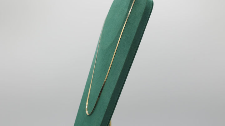 14k Yellow Gold Herringbone Chain 20 Inch Necklace