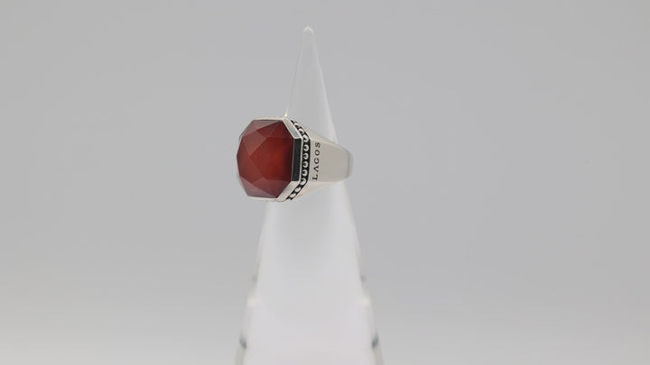 Lagos Caviar 18K Gold And Sterling Silver Carnelian Ring