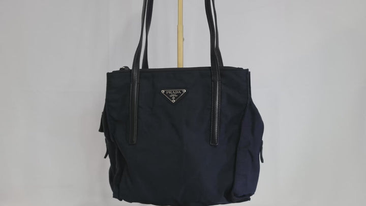Prada Mini Tessuto Navy Blue Nylon Bag
