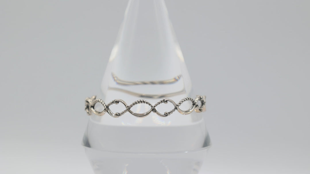 Sterling Silver Carolyn Pollack Bangle Bracelet Classic