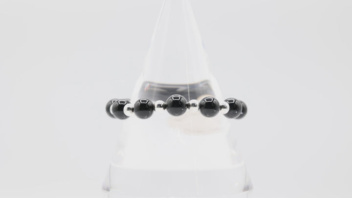 Tiffany & Co. Black Onyx Beaded Bracelet with Clasp