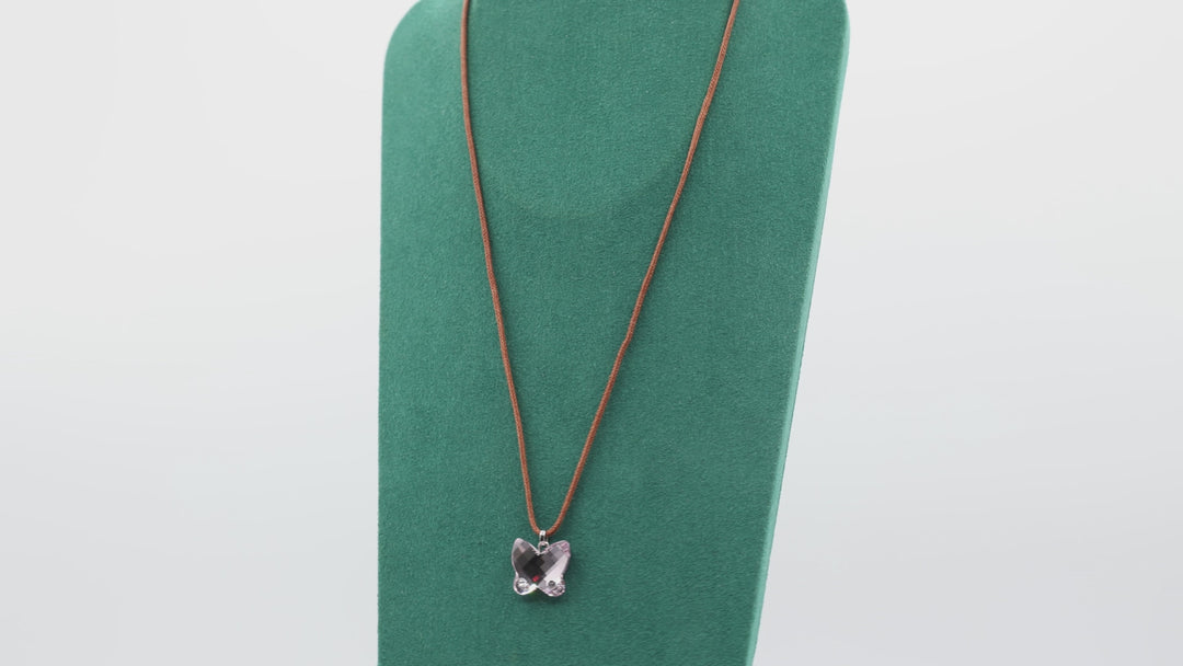 Swarovski Purple Crystal Butterfly Necklace