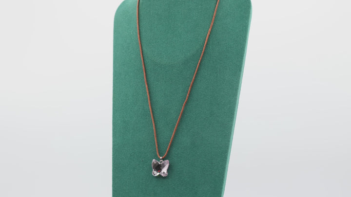 Swarovski Purple Crystal Butterfly Necklace