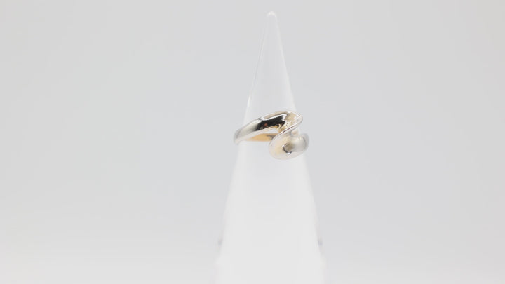 925 Sterling Silver Wavy Statement Ring Size 7 for Women
