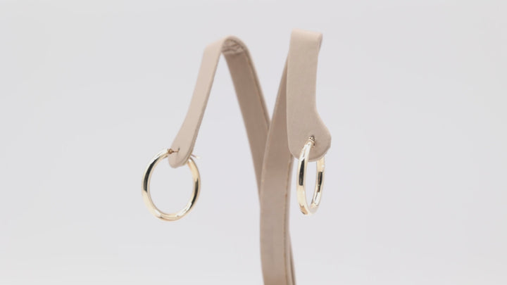 Elegant 14k Yellow Gold Hoop Earrings for Everyday Wear
