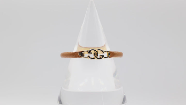 Gucci Double G Tan Leather Bracelet for Stylish Elegance