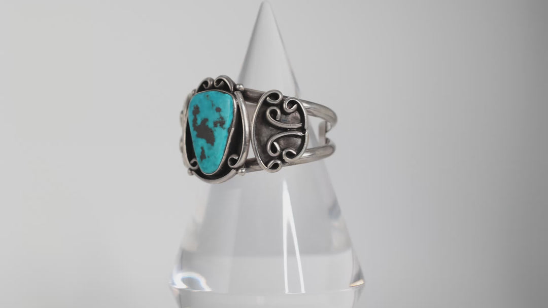 Southwestern Turquoise Sterling Silver 925 Cuff Bracelet