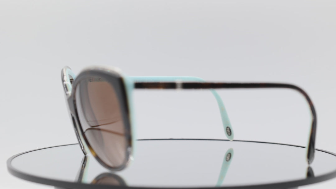 Tiffany & Co Cat Eye Tortoise and Crystals Woman's Sun Glasses