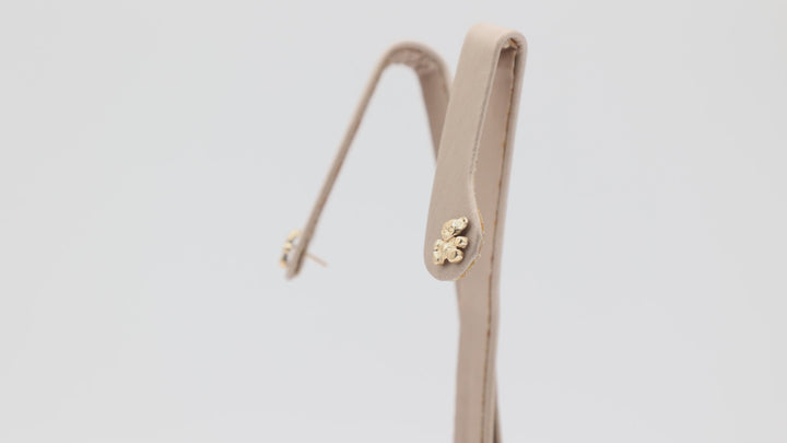 14k Yellow Gold Monkey Stud Earrings for Women