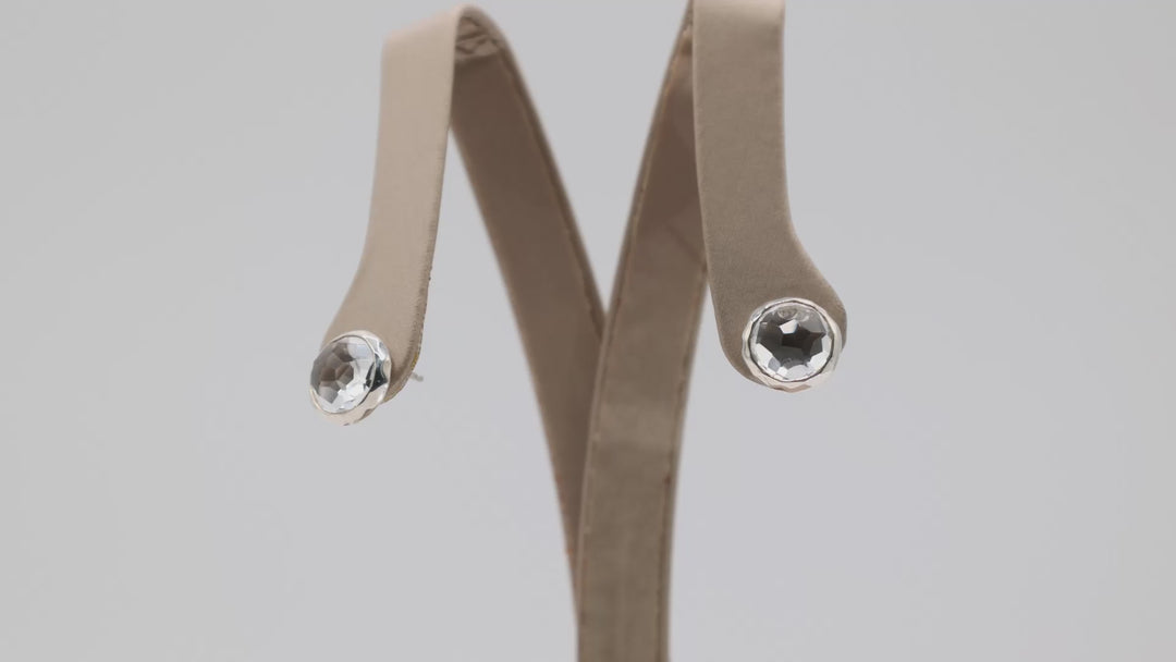 Ippolita Rock Candy 11mm Clear Stud Earrings In 925 Sterling Silver