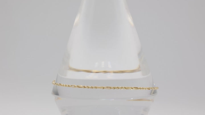 14K Yellow Gold Chain Bracelet 9 Inch Elegant Classic Jewelry Gift