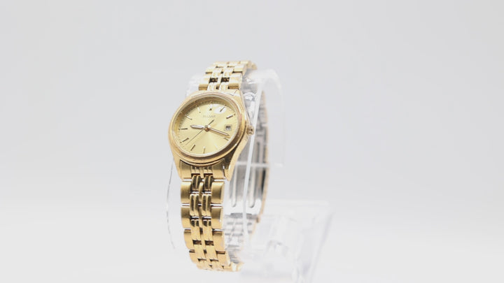 Pulsar Yellow Gold Toned Band with Gold Dial