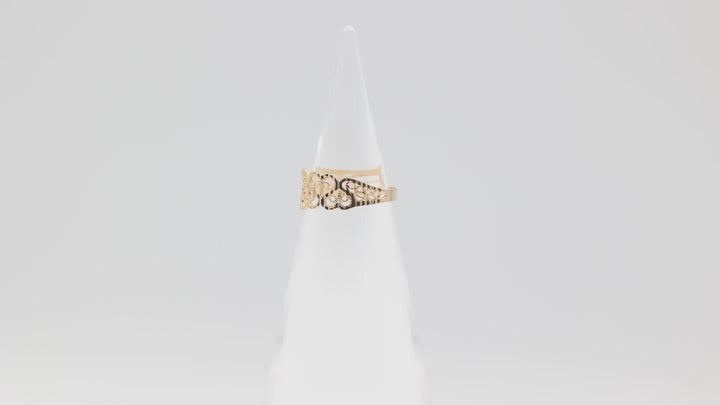 14k Gold Filigree Swirl Ring Size 6.5 Elegant Design