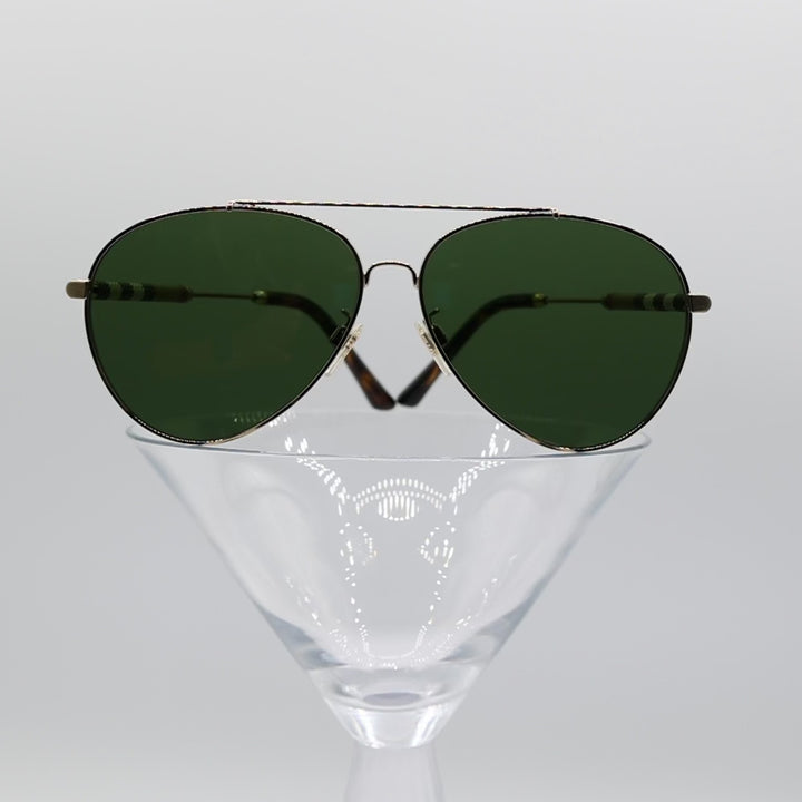 Burberry Aviator Gold Plated Sunglasses
