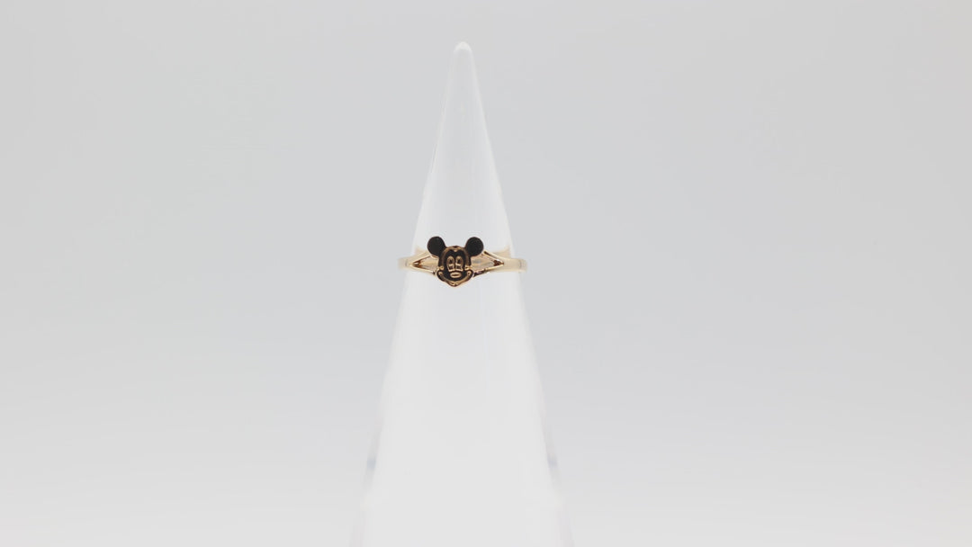 Disney Gold Tone Mickey Mouse Ring Size 6