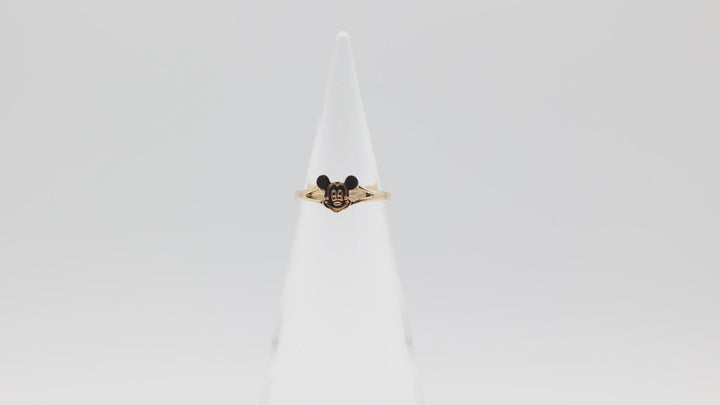 Disney Gold Tone Mickey Mouse Ring Size 6