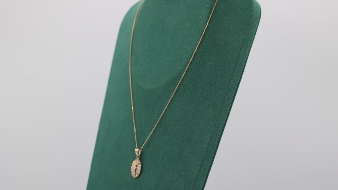 10K Yellow Gold Religious Pendant Necklace - 22 inches
