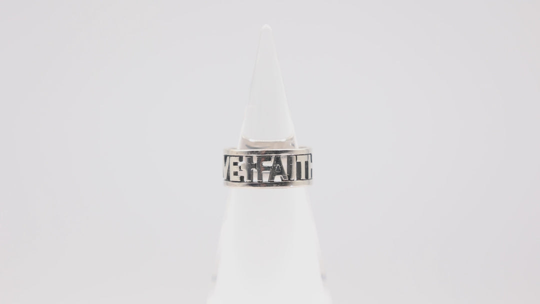 925 Sterling Silver James Avery Faith Hope Love Band Size 8