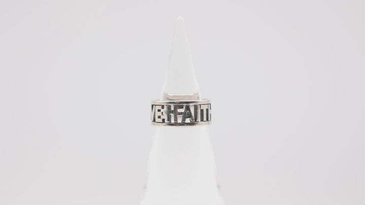 925 Sterling Silver James Avery Faith Hope Love Band Size 8