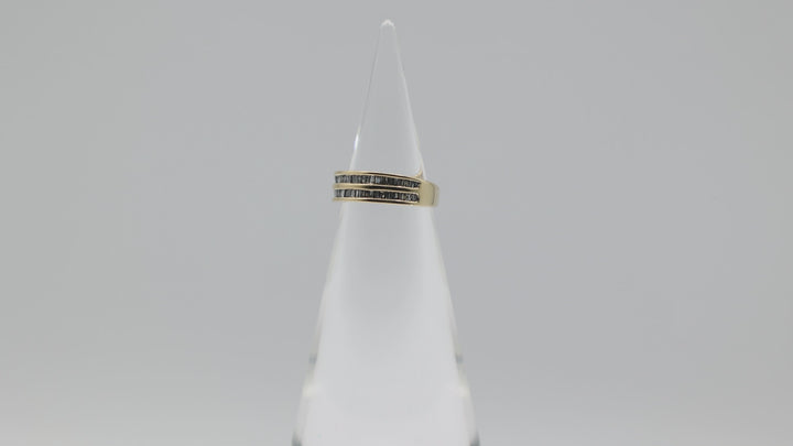 14K Yellow Gold Diamond Channel Ring Size 5.25 Fine Jewelry