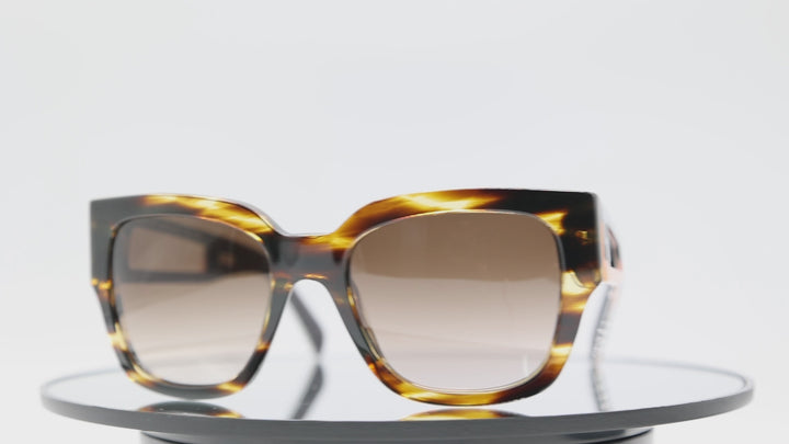 Fendi FS5276 Brown Havana Square Two Tone Gradient Frame Sunglasses