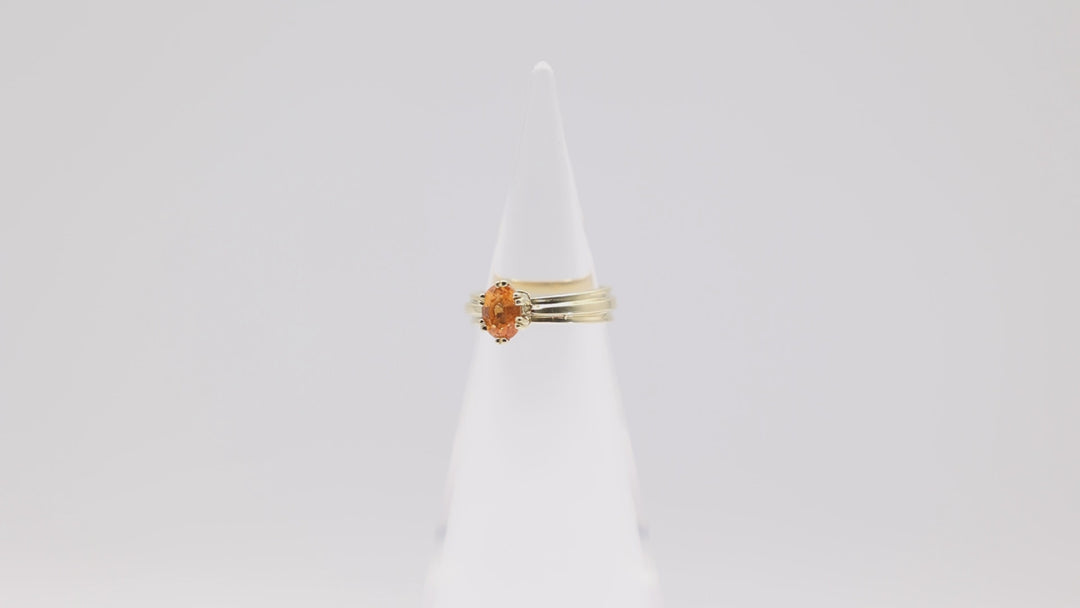 18k Yellow Gold Citrine 5mmx7mm Stone Ring Size 6.5