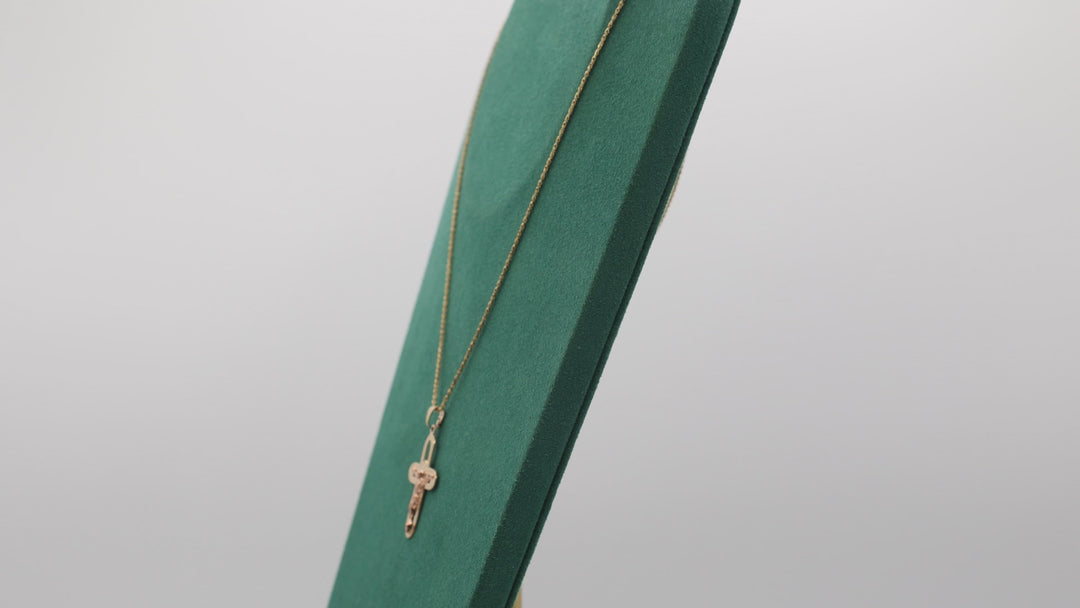 10K Yellow Gold Religious Pendant Necklace For Faith 20 Inches