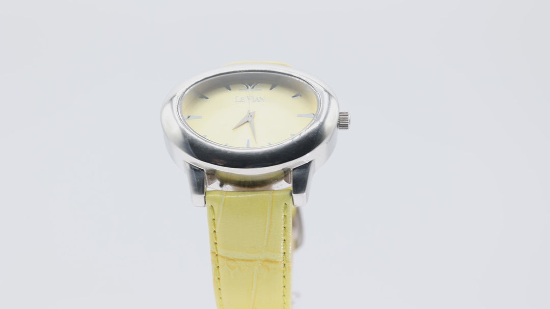 Le Vian Limited Edition Yelllow Leather Band Watch
