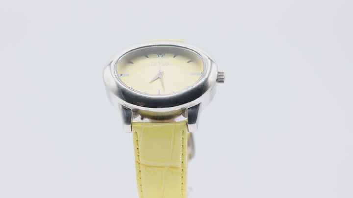 Le Vian Limited Edition Yelllow Leather Band Watch