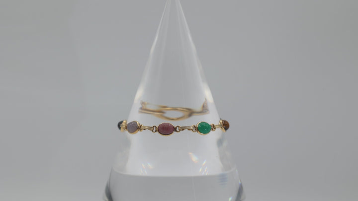 12k Vintage Egyptian Revival Bloodstone Bracelet Jewelry