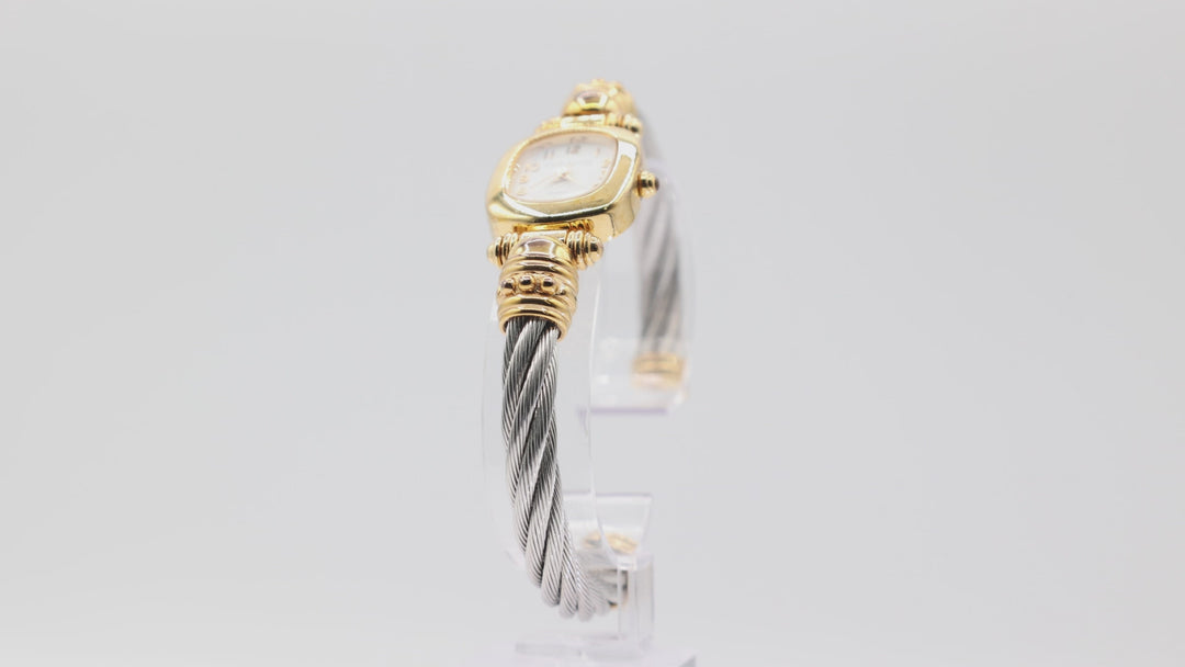Joan Rivers Classics Quartz Bracelet Gold Silver Tone Watch